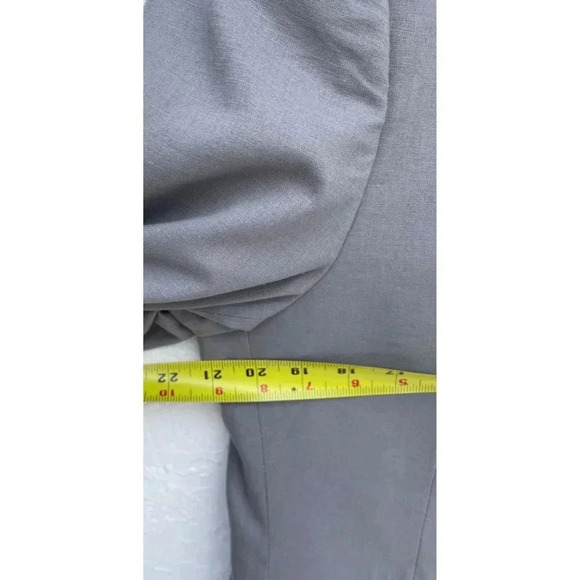 Gino Valentino Mens Hand Tailored Modern Fit Linen Blazer Sport Coat Gray Sz 42 - Picture 4 of 12